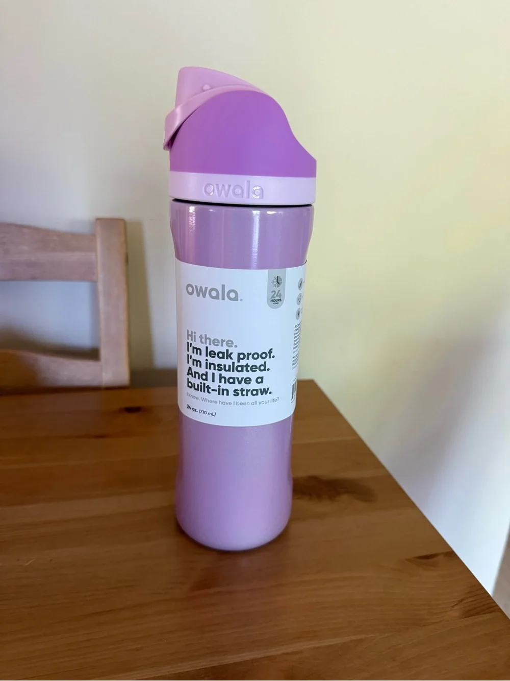 Owala FreeSip Water Bottle - First Crush - 24oz-NWT